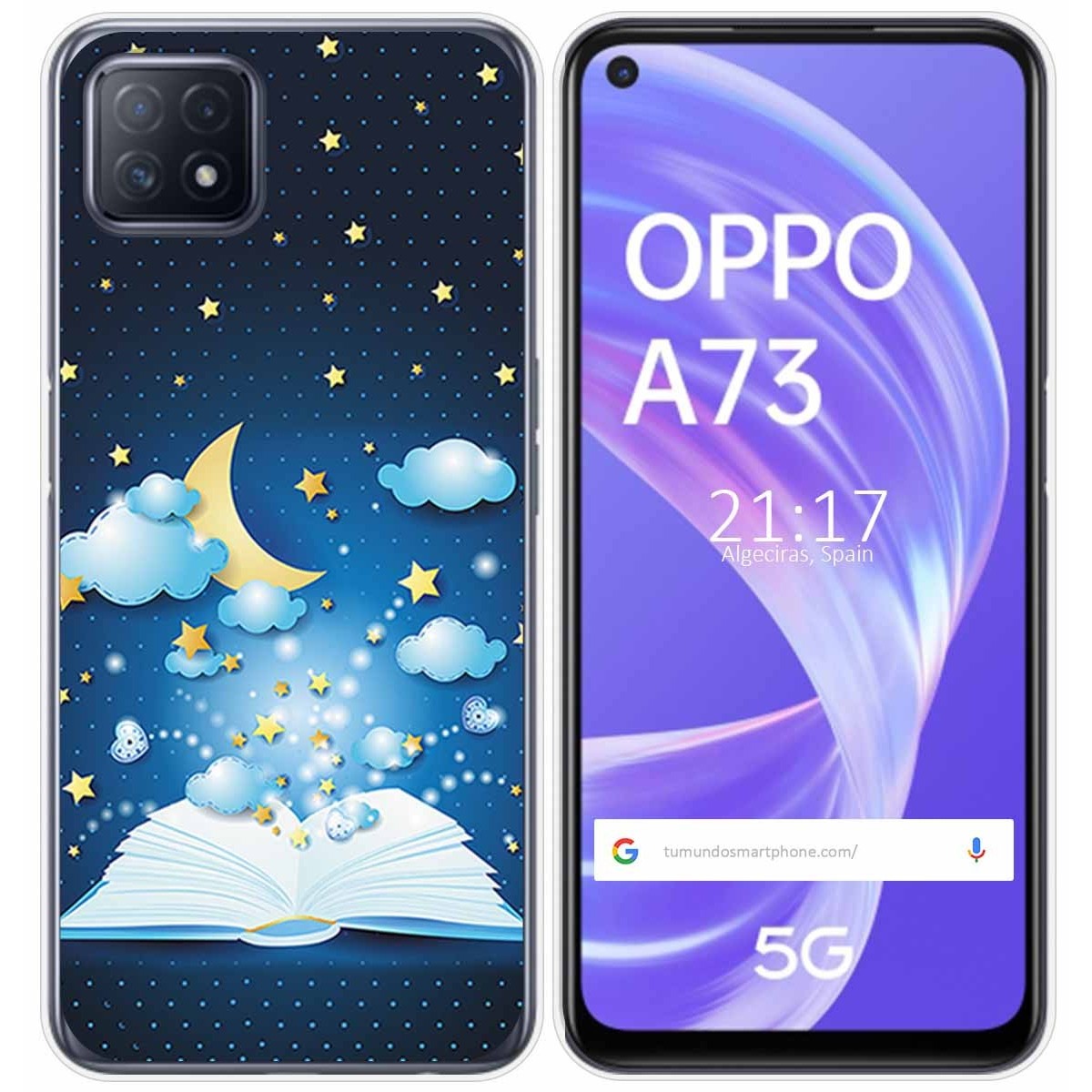 Funda Gel Tpu para Oppo A73 5G diseño Libro Cuentos Dibujos
