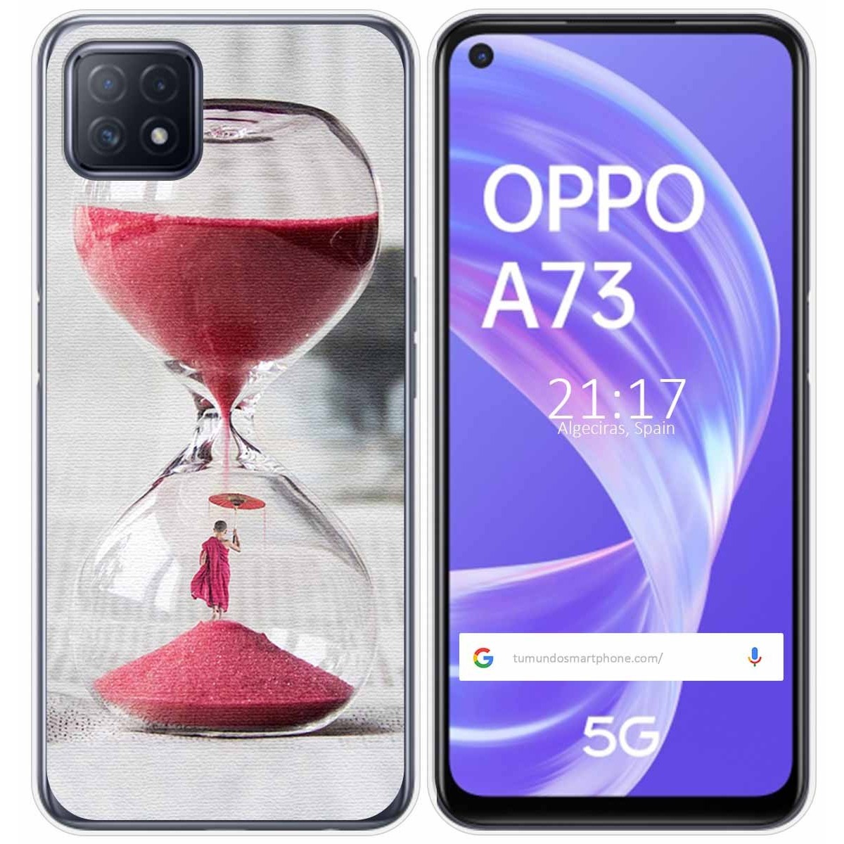 Funda Gel Tpu para Oppo A73 5G diseño Reloj Dibujos