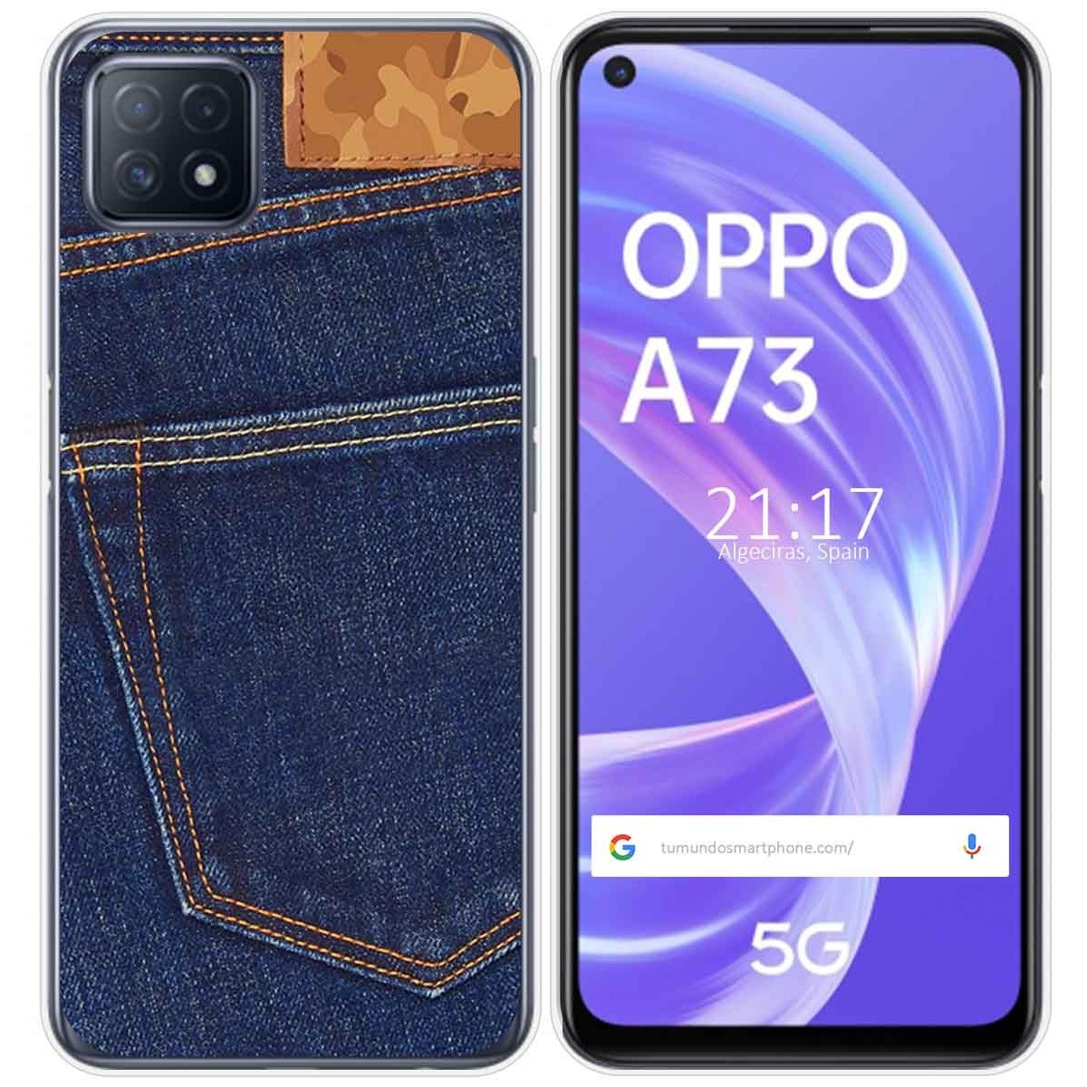 Funda Gel Tpu para Oppo A73 5G diseño Vaquero Dibujos