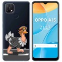 Funda Gel Transparente para Oppo A15 diseño Avestruz Dibujos