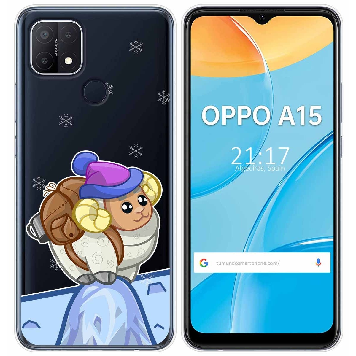 Funda Gel Transparente para Oppo A15 diseño Cabra Dibujos