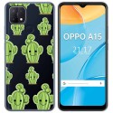 Funda Gel Transparente para Oppo A15 diseño Cactus Dibujos