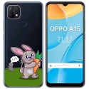 Funda Gel Transparente para Oppo A15 diseño Conejo Dibujos