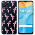 Funda Gel Transparente para Oppo A15 diseño Flamenco Dibujos