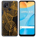 Funda Gel Transparente para Oppo A15 diseño Hojas Dibujos