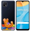 Funda Gel Transparente para Oppo A15 diseño Leopardo Dibujos