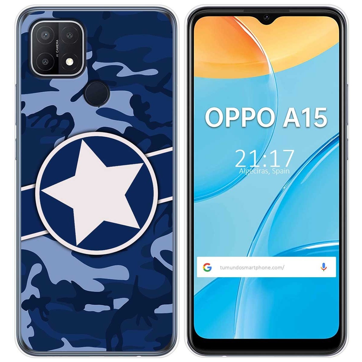Funda Gel Tpu para Oppo A15 diseño Camuflaje 03 Dibujos