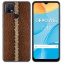 Funda Gel Tpu para Oppo A15 diseño Cuero 01 Dibujos