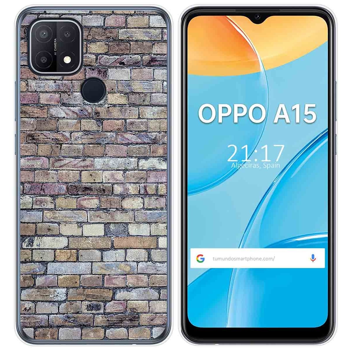Funda Gel Tpu para Oppo A15 diseño Ladrillo 02 Dibujos