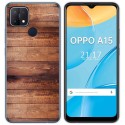 Funda Gel Tpu para Oppo A15 diseño Madera 02 Dibujos