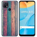 Funda Gel Tpu para Oppo A15 diseño Madera 10 Dibujos