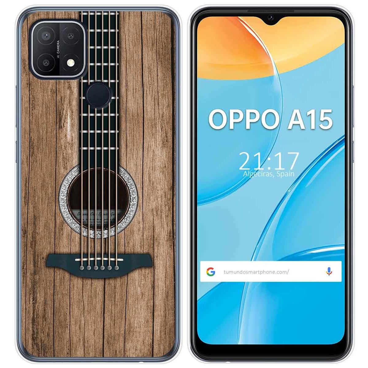 Funda Gel Tpu para Oppo A15 diseño Madera 11 Dibujos