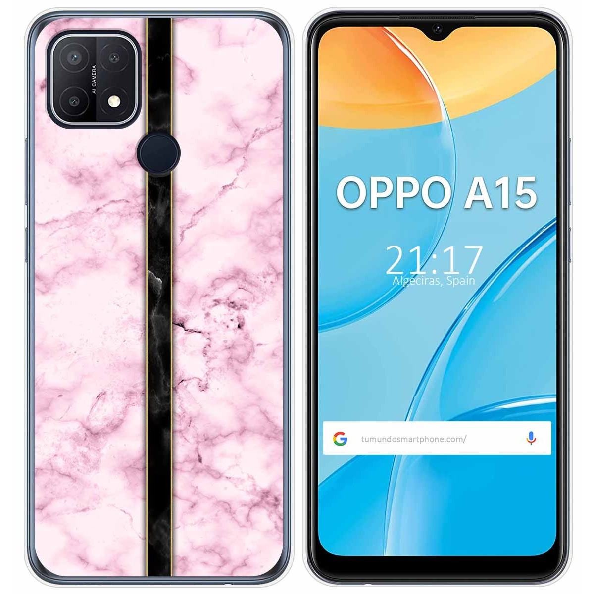 Funda Gel Tpu para Oppo A15 diseño Mármol 04 Dibujos