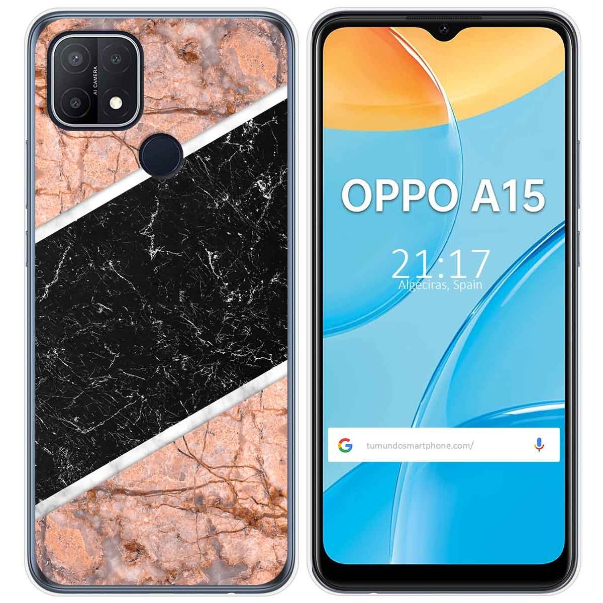 Funda Gel Tpu para Oppo A15 diseño Mármol 07 Dibujos