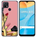 Funda Gel Tpu para Oppo A15 diseño Brochas Dibujos