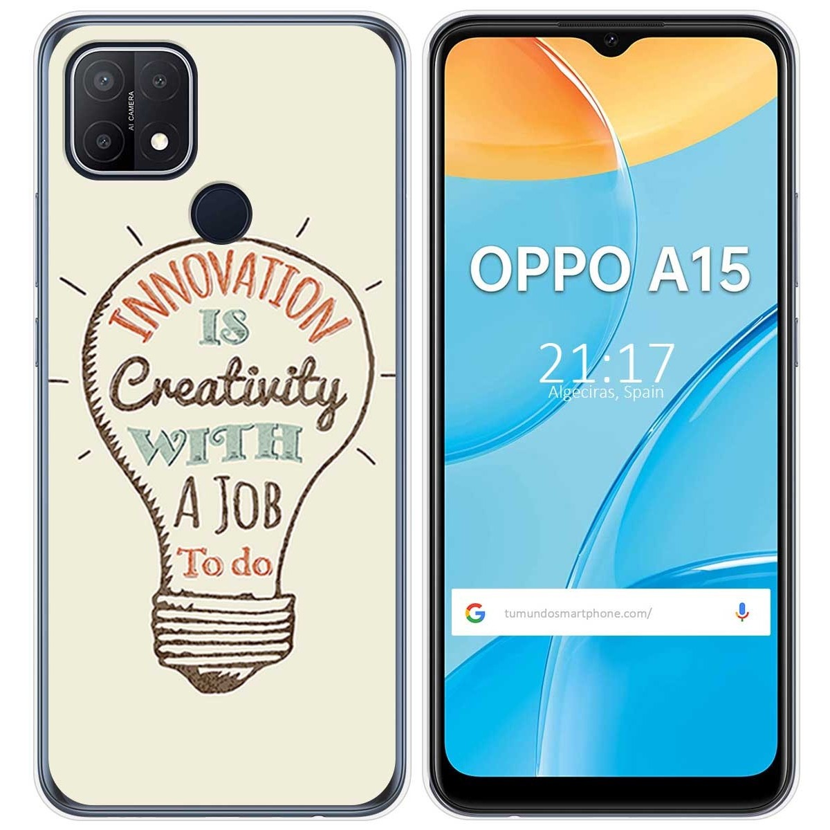 Funda Gel Tpu para Oppo A15 diseño Creativity Dibujos