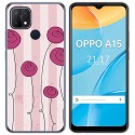 Funda Gel Tpu para Oppo A15 diseño Flores Vintage Dibujos