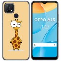 Funda Gel Tpu para Oppo A15 diseño Jirafa Dibujos