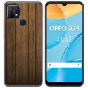 Funda Gel Tpu para Oppo A15 diseño Madera Dibujos