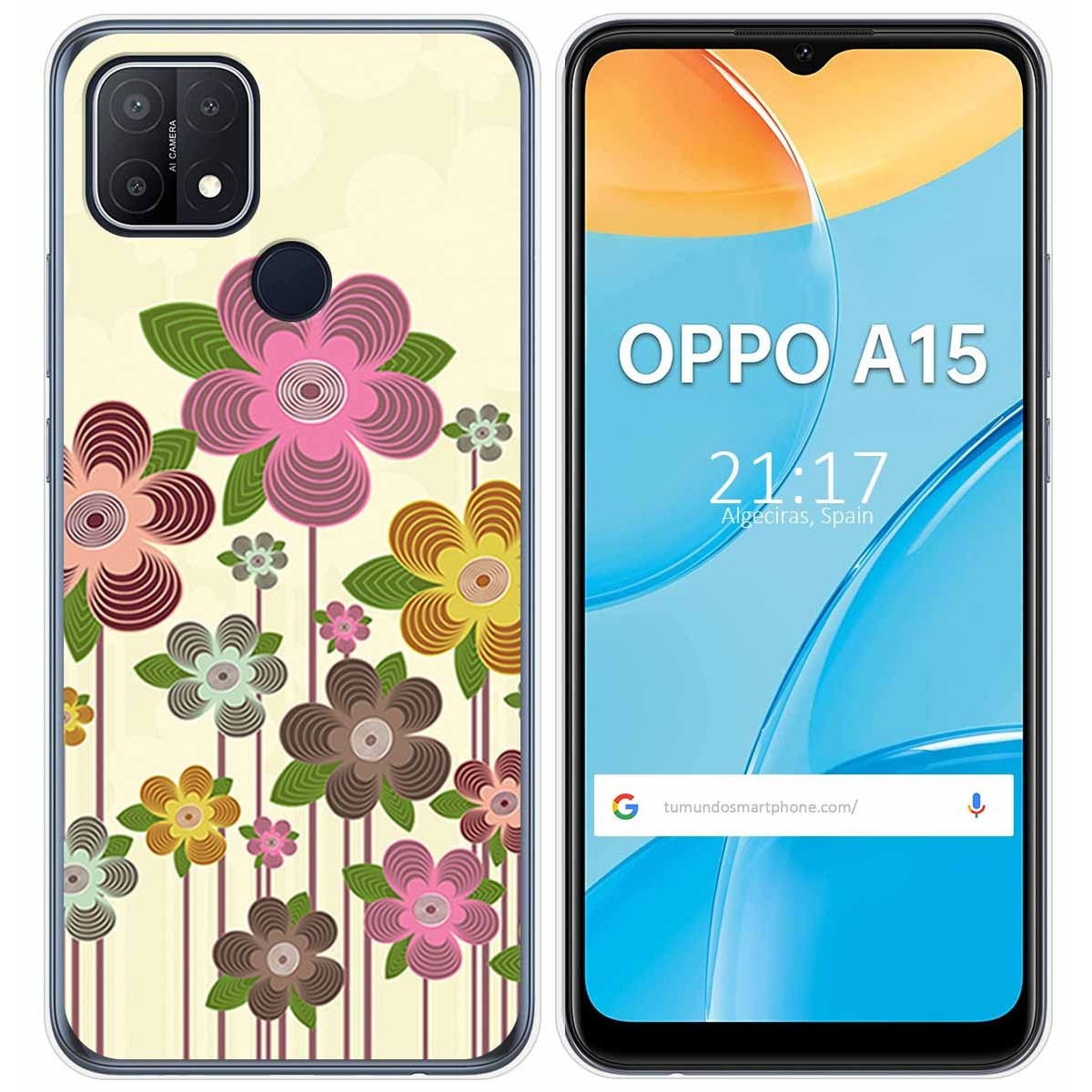 Funda Gel Tpu para Oppo A15 diseño Primavera En Flor Dibujos