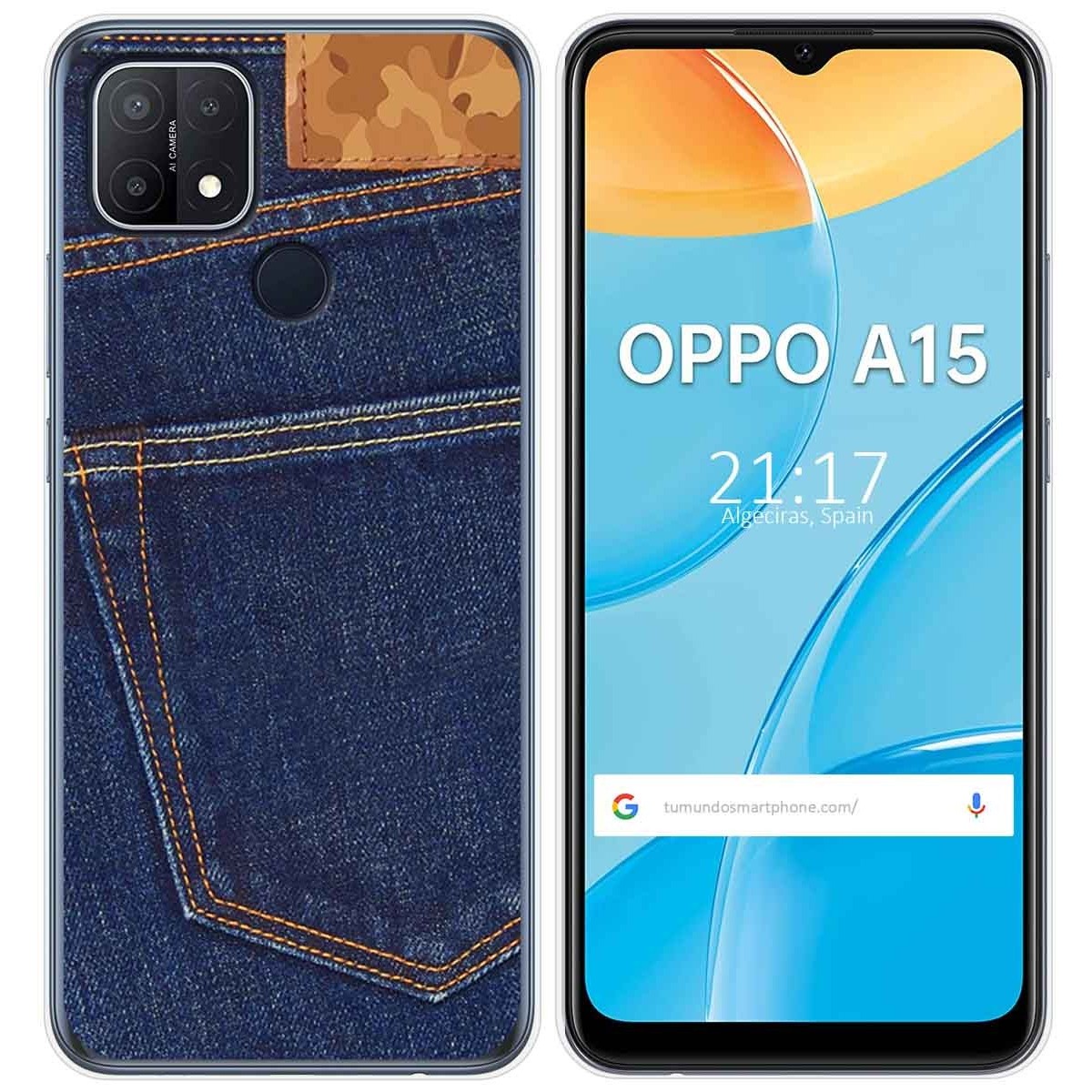Funda Gel Tpu para Oppo A15 diseño Vaquero Dibujos