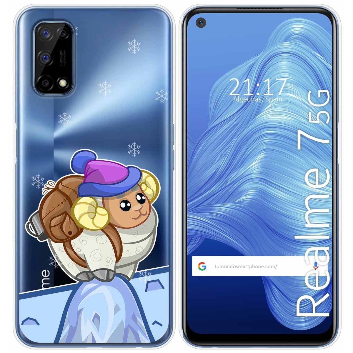 Funda Gel Transparente para Realme 7 5G diseño Cabra Dibujos