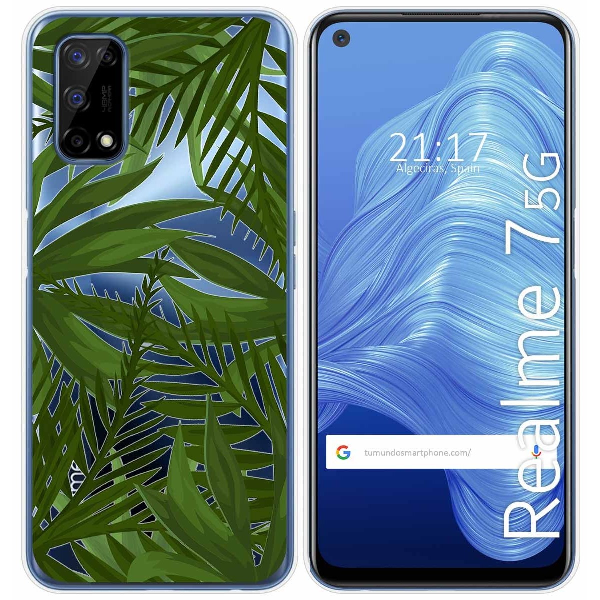 Funda Gel Transparente para Realme 7 5G diseño Jungla Dibujos