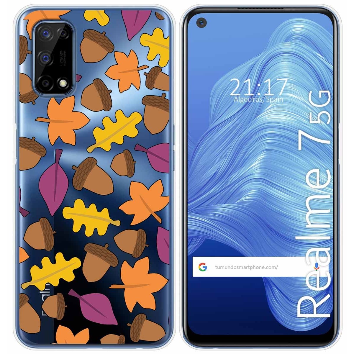 Funda Gel Transparente para Realme 7 5G diseño Otoño Dibujos