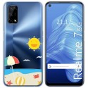 Funda Gel Transparente para Realme 7 5G diseño Playa Dibujos