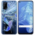 Funda Gel Transparente para Realme 7 5G diseño Plumas Dibujos
