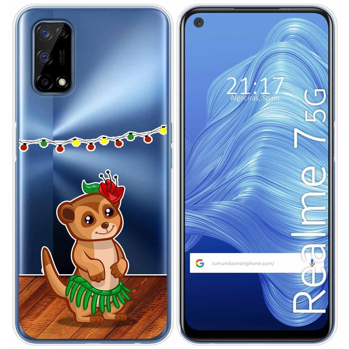 Funda Gel Transparente para Realme 7 5G diseño Suricata Dibujos