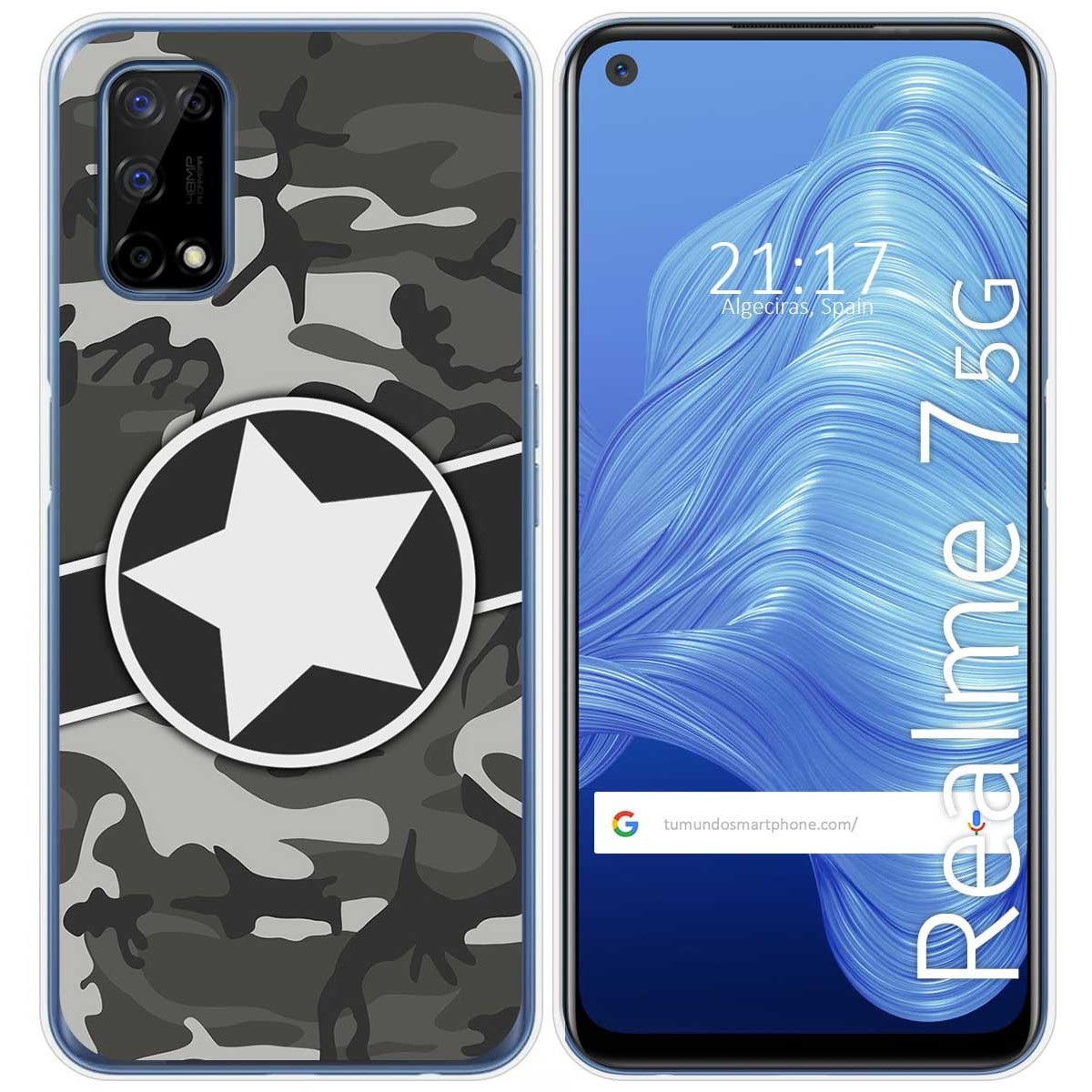 Funda Gel Tpu para Realme 7 5G diseño Camuflaje 02 Dibujos