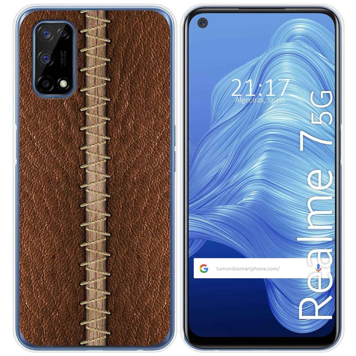 Funda Gel Tpu para Realme 7 5G diseño Cuero 01 Dibujos