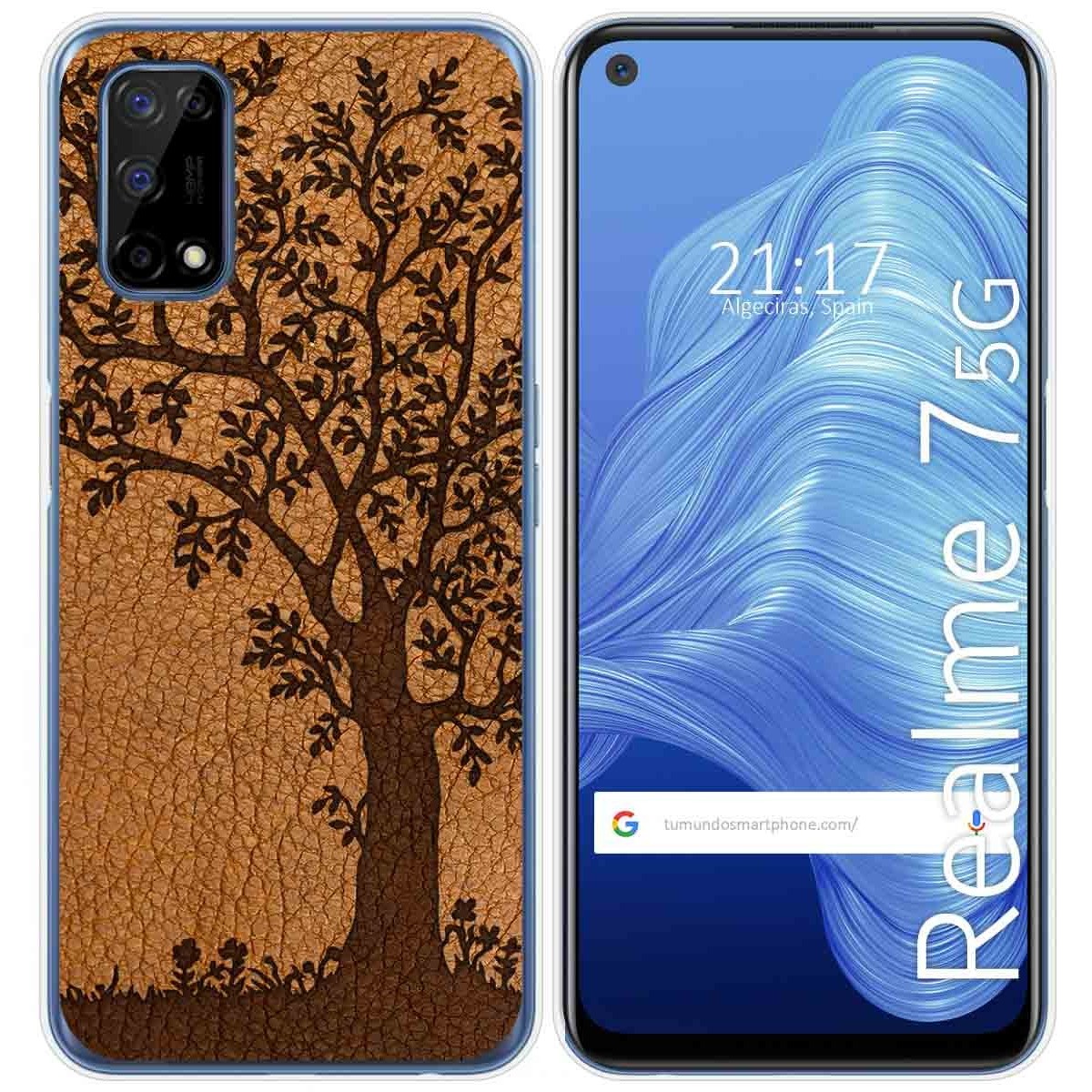 Funda Gel Tpu para Realme 7 5G diseño Cuero 03 Dibujos