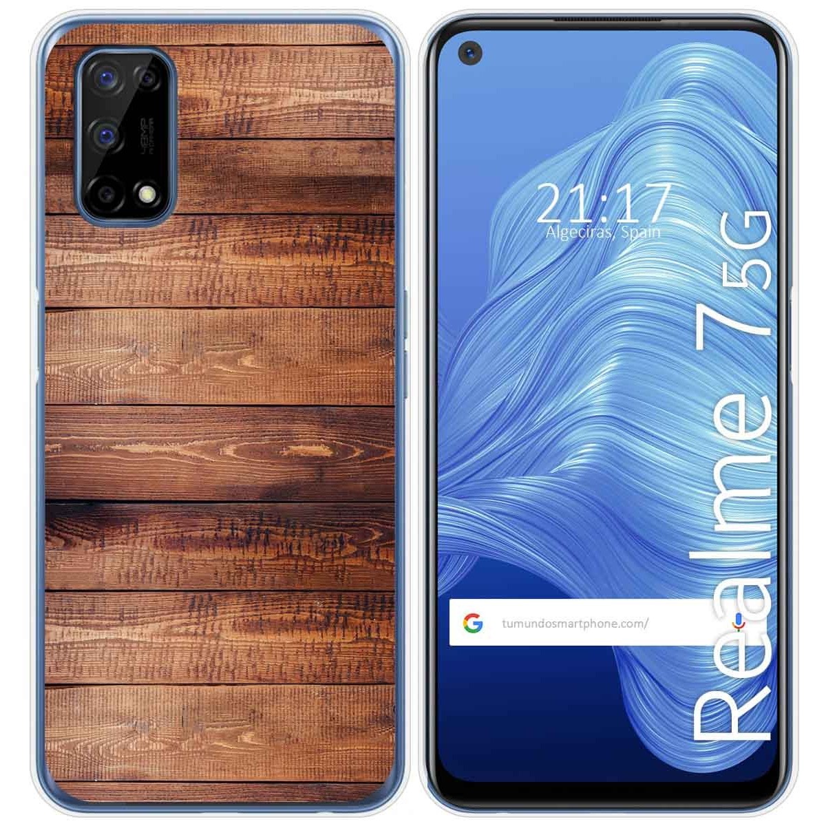 Funda Gel Tpu para Realme 7 5G diseño Madera 02 Dibujos