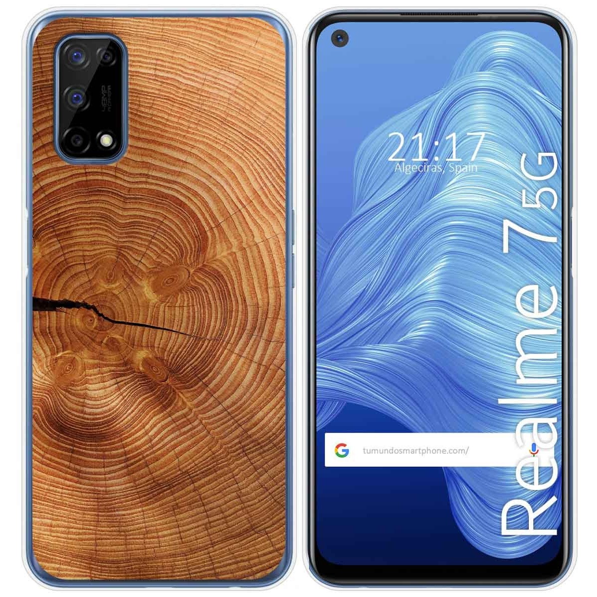 Funda Gel Tpu para Realme 7 5G diseño Madera 04 Dibujos