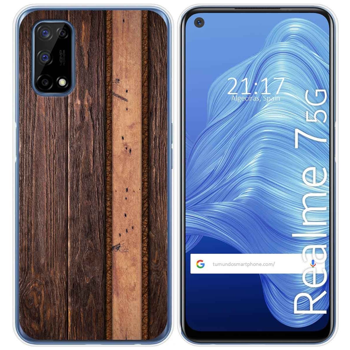 Funda Gel Tpu para Realme 7 5G diseño Madera 05 Dibujos