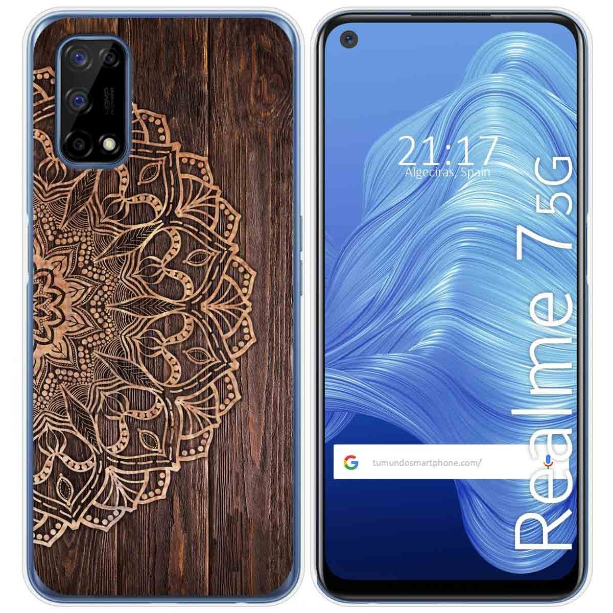 Funda Gel Tpu para Realme 7 5G diseño Madera 06 Dibujos