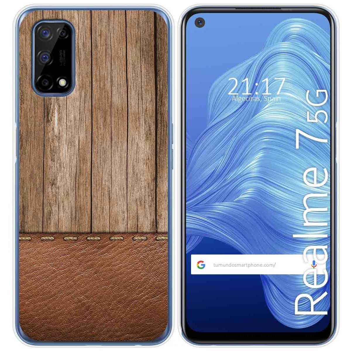 Funda Gel Tpu para Realme 7 5G diseño Madera 09 Dibujos