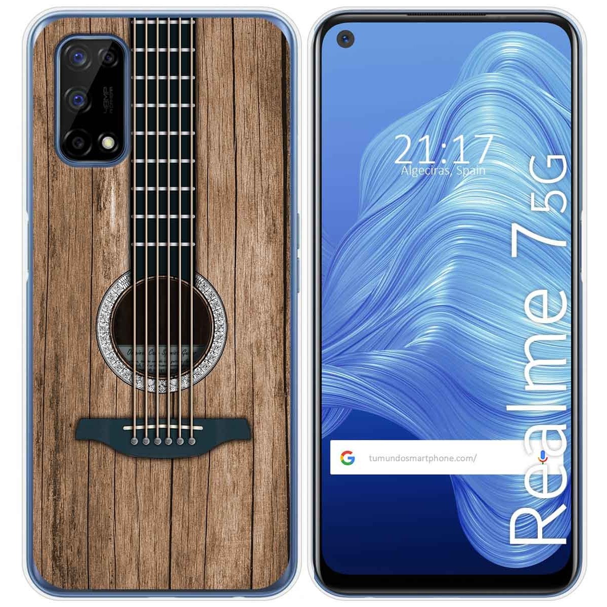 Funda Gel Tpu para Realme 7 5G diseño Madera 11 Dibujos