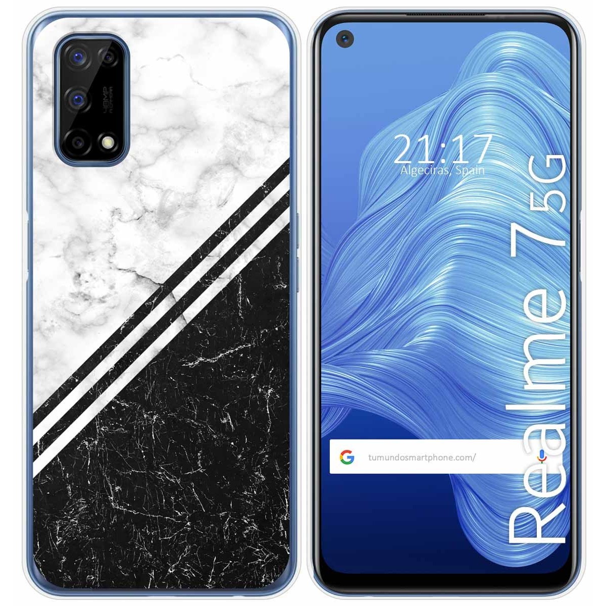 Funda Gel Tpu para Realme 7 5G diseño Mármol 01 Dibujos