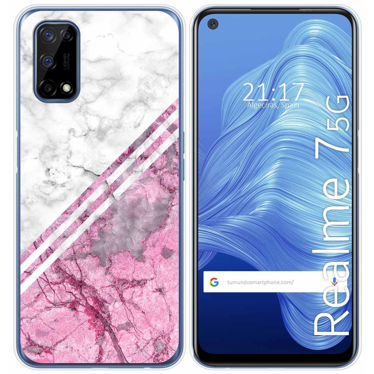 Funda Gel Tpu para Realme 7 5G diseño Mármol 03 Dibujos