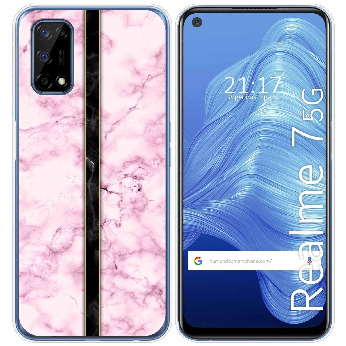 Funda Gel Tpu para Realme 7 5G diseño Mármol 04 Dibujos