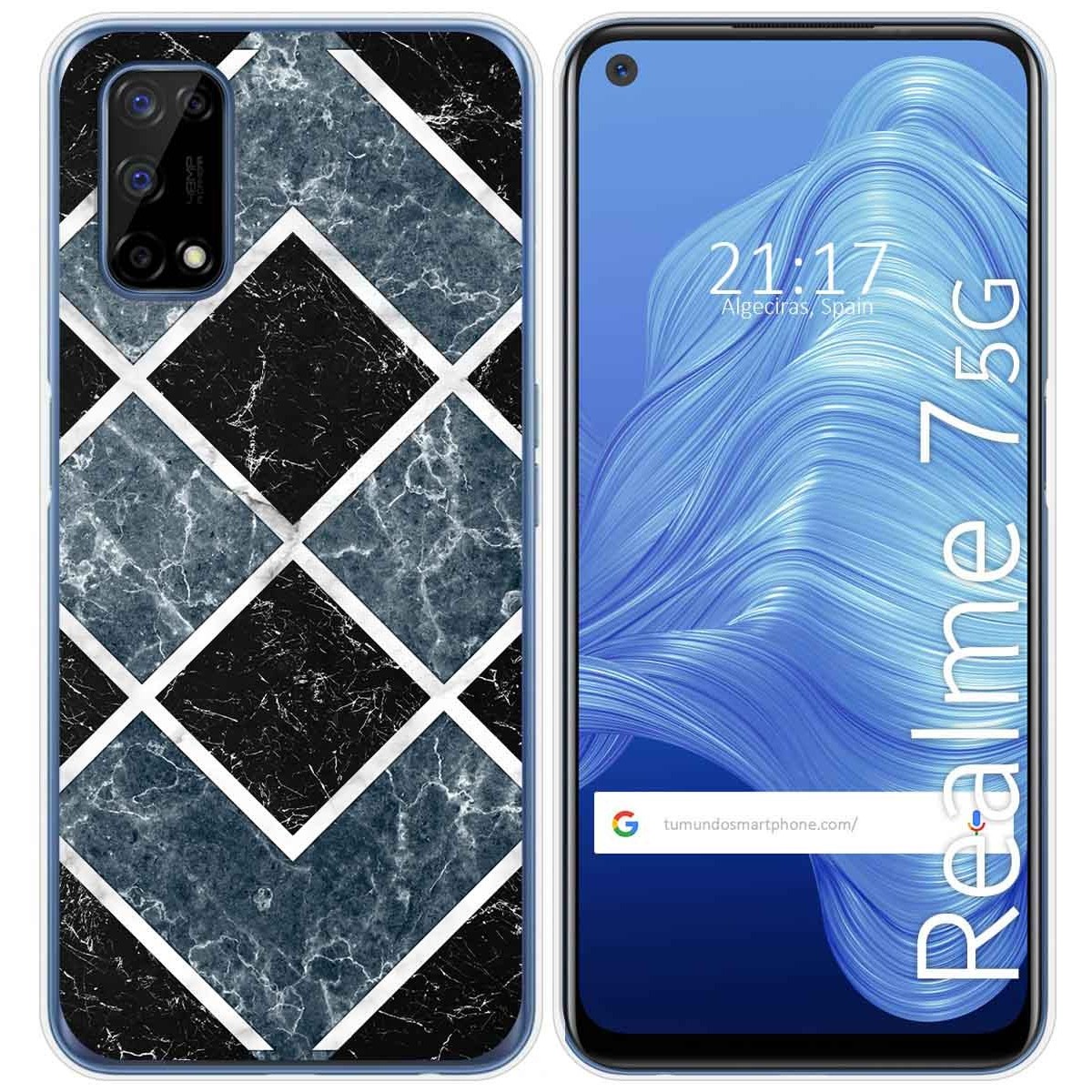 Funda Gel Tpu para Realme 7 5G diseño Mármol 06 Dibujos