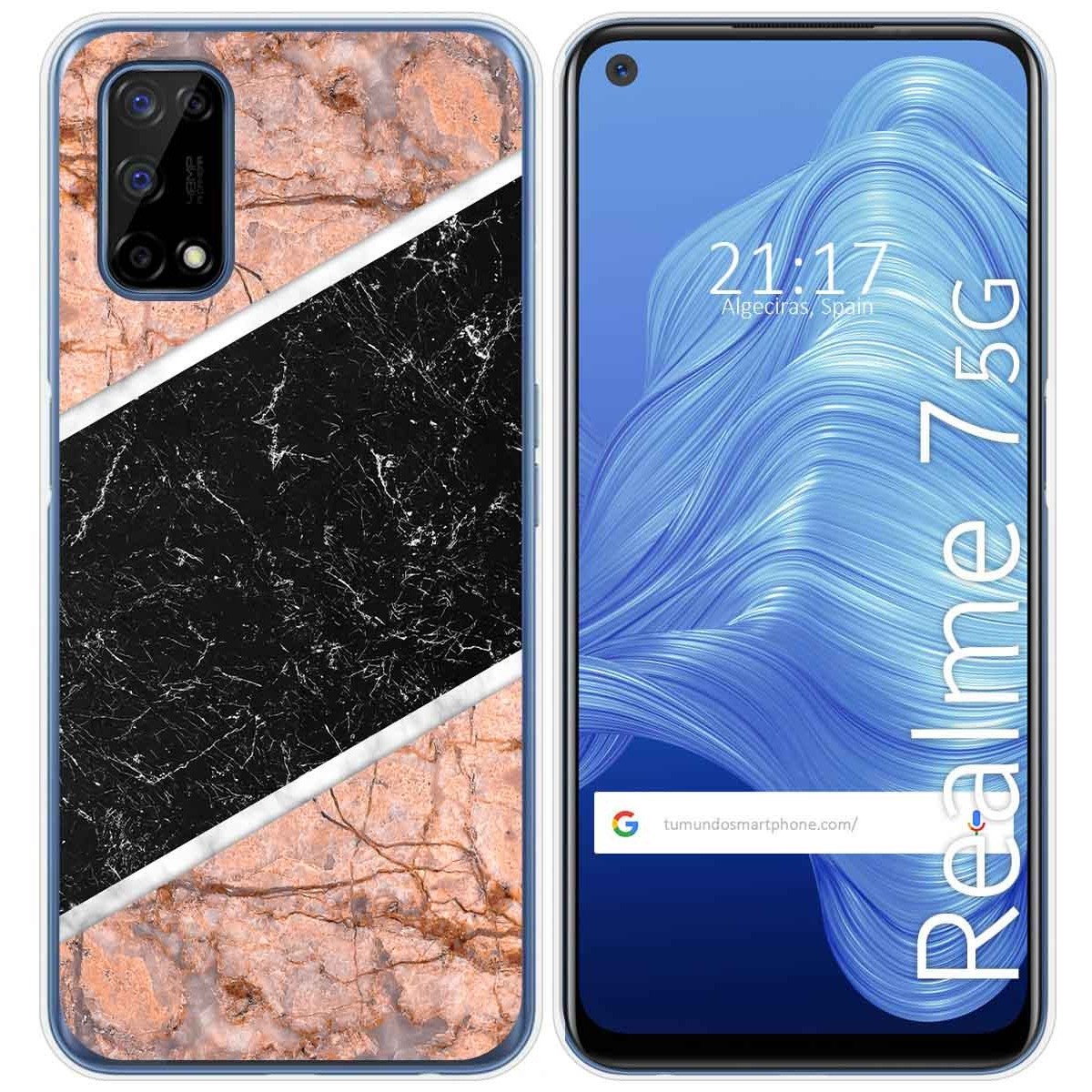 Funda Gel Tpu para Realme 7 5G diseño Mármol 07 Dibujos