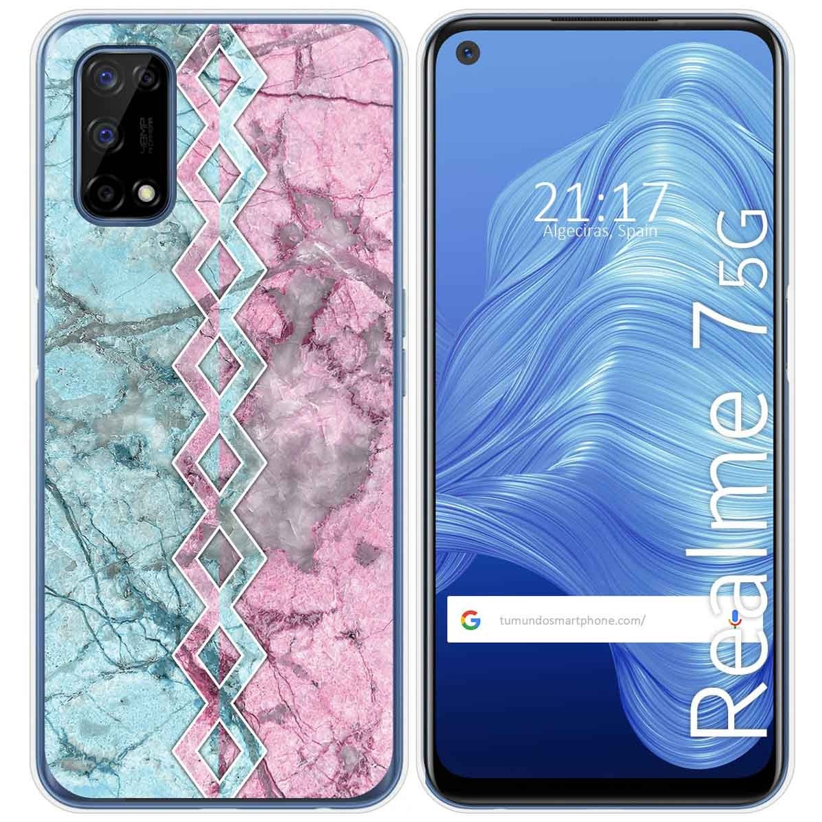 Funda Gel Tpu para Realme 7 5G diseño Mármol 08 Dibujos