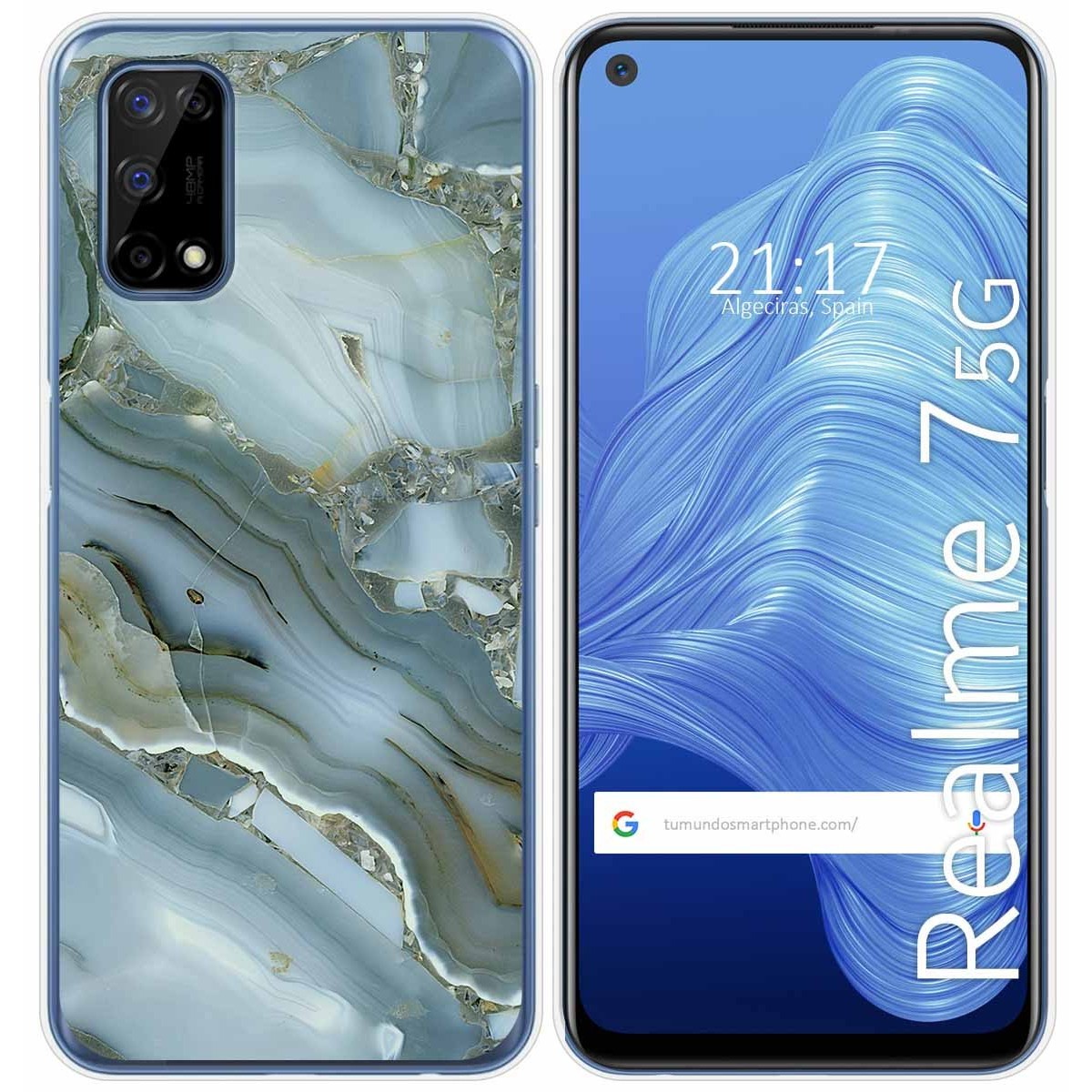 Funda Gel Tpu para Realme 7 5G diseño Mármol 09 Dibujos