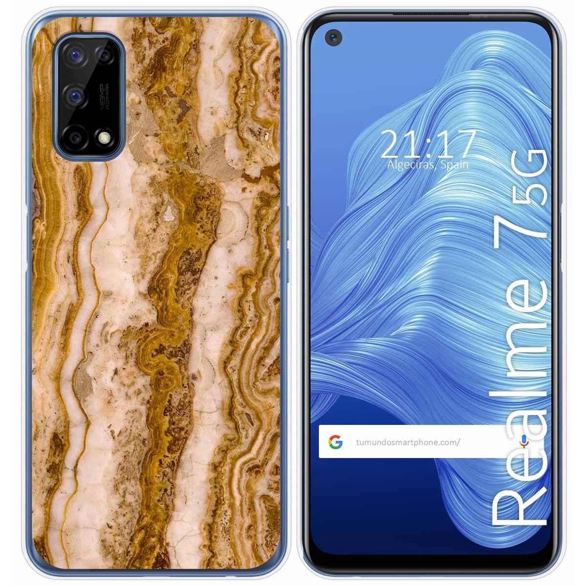 Funda Gel Tpu para Realme 7 5G diseño Mármol 10 Dibujos