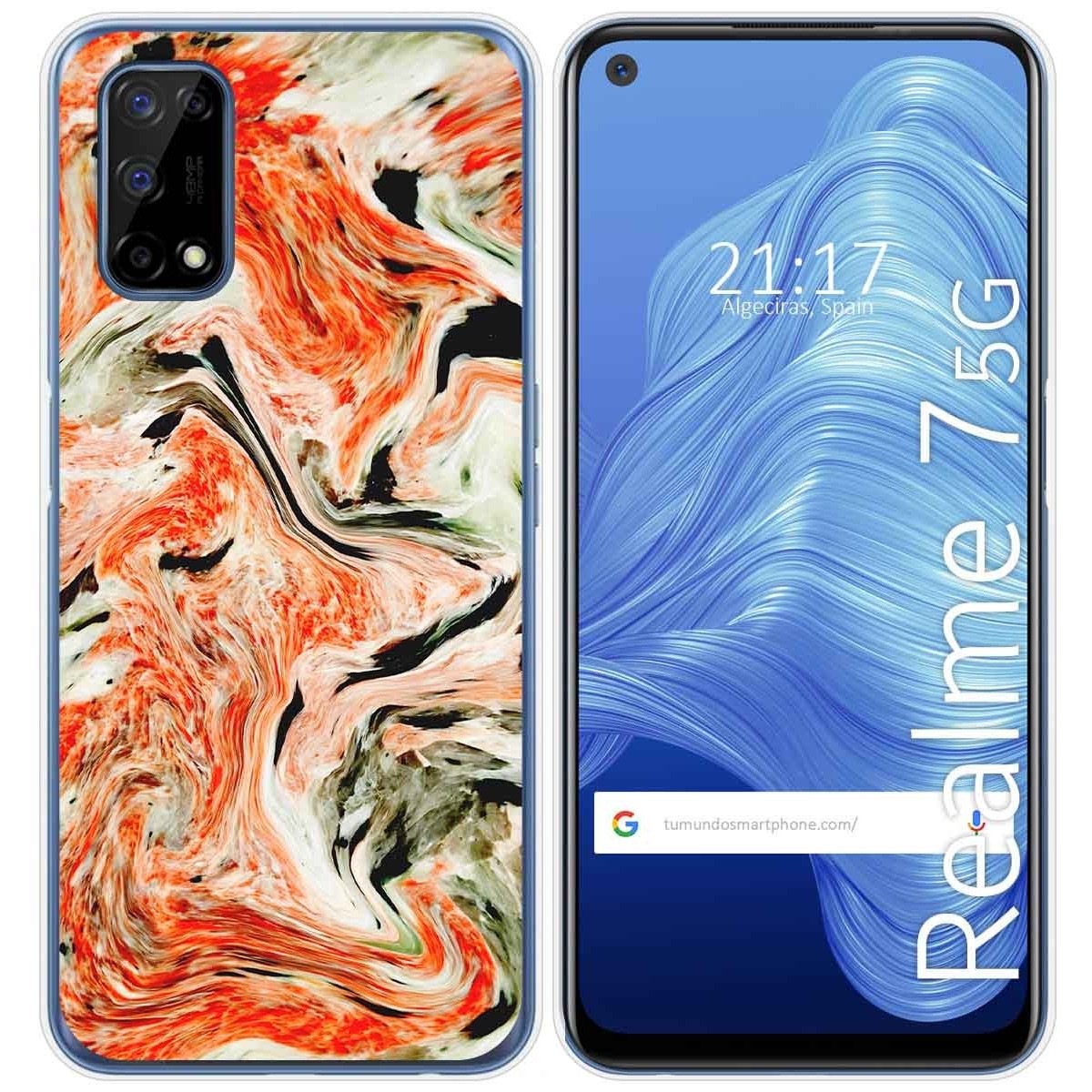 Funda Gel Tpu para Realme 7 5G diseño Mármol 12 Dibujos