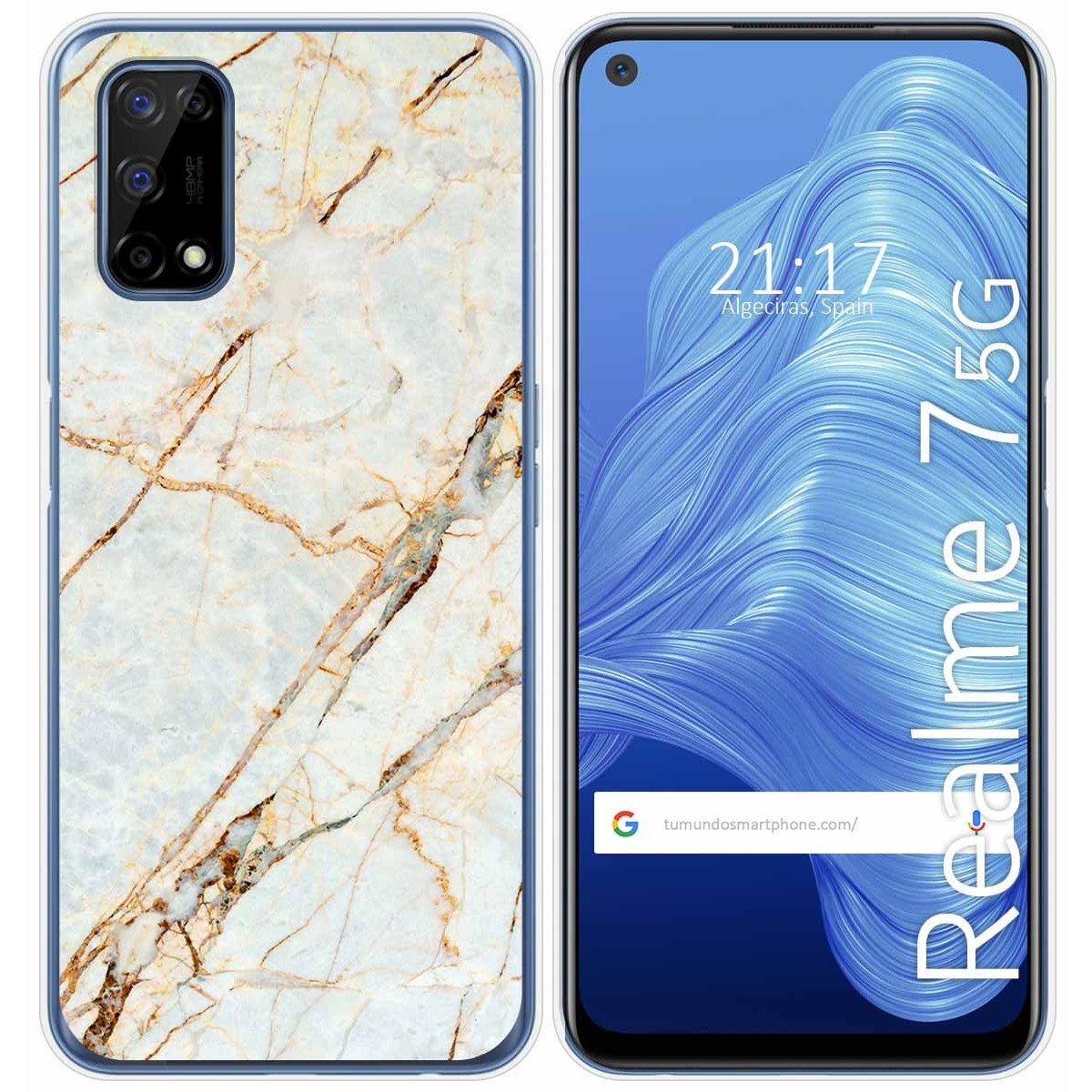 Funda Gel Tpu para Realme 7 5G diseño Mármol 13 Dibujos